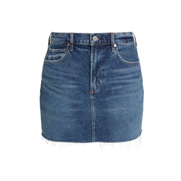 Citizens of Humanity Women's Mini Jean Skirt Plus Size 32W Blue Casual - Picture 1 of 10